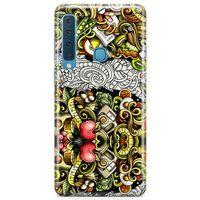 Samsung Galaxy A9 2018 Kılıf Diyet Doodle Arka Kapak Koruma Desenli Full Koruyucu