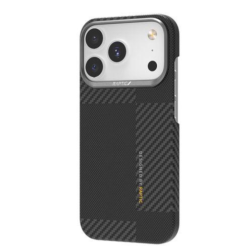 Apple iPhone 17 Pro Kılıf M-safe Şarj Özellikli 600D Metal Kamera Çerçeveli Raptic Aramid Fiber Geotik Serisi Kapak