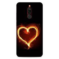Lopard Xiaomi Redmi 8 Uyumlu Kılıf FireX (24) Darbe Emici Kılıf Ateşli Kalp