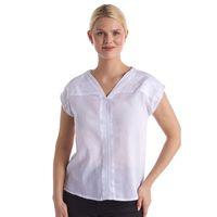 Kısa Kap Kol Beyaz Şile Bezi Yazlık Nakışlı Bluz