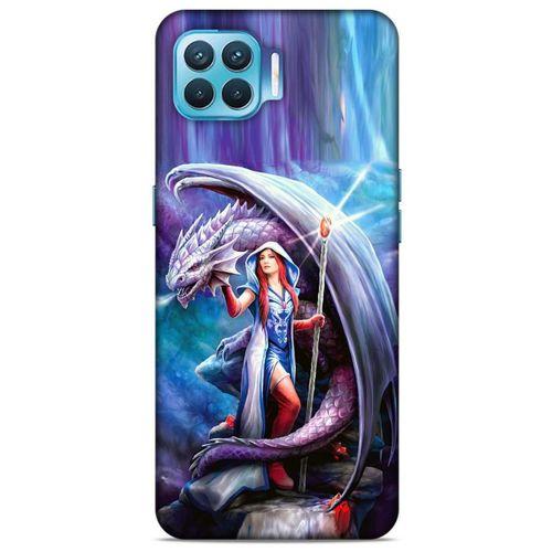 Oppo Reno 4 Lite Kılıf Dragons (31) TPU Kılıf Ejderha ve Sahibe