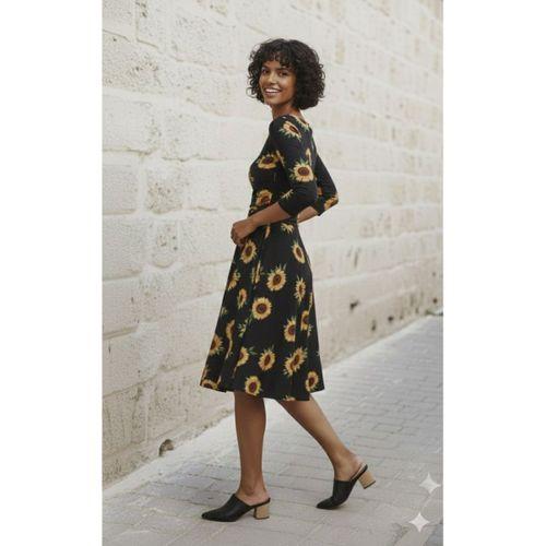 Kadın Fakir Kol Bisiklet Yaka Midi Mikro Elbise