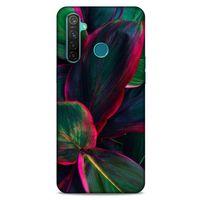 Lopard Oppo Realme 5 Pro Uyumlu Kılıf Bahar (25) Antişok Kapak Fuşya Yeşil