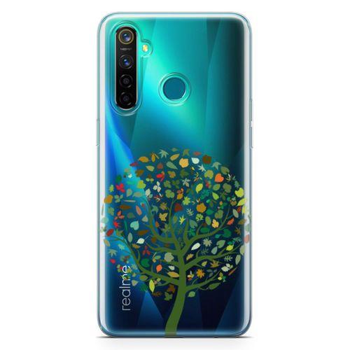 Oppo Realme 5 Pro Kılıf Soyut Sanat Arka Kapak Koruma Desenli Full Koruyucu