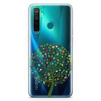 Oppo Realme 5 Pro Kılıf Soyut Sanat Arka Kapak Koruma Desenli Full Koruyucu