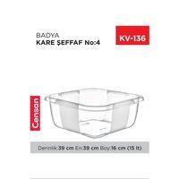 Kare Şeffaf Badya 1 Adet 4 No Royaleks-E167