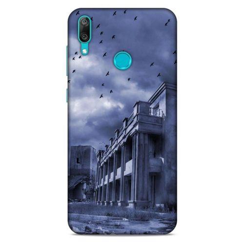 Huawei Y7 Prime 2019 Kılıf Depresyon (39) Liquid Crystal Kılıf Şeker Pembe Bordo