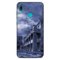 Huawei Y7 Prime 2019 Kılıf Depresyon (39) Liquid Crystal Kılıf Şeker Pembe Bordo