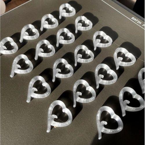 Kalp Klips 3D Baskı (Bu ürün Sadece Plastik parçadır - Almadan Önce Soru Sorabilirsiniz)