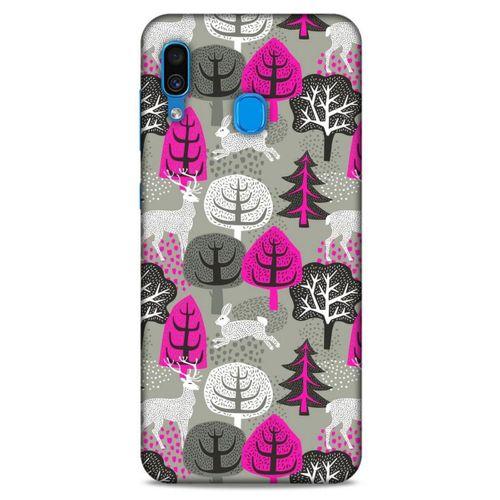 Samsung Galaxy A30 Kılıf Snowix (31) TPU Kılıf Fuşya Gri