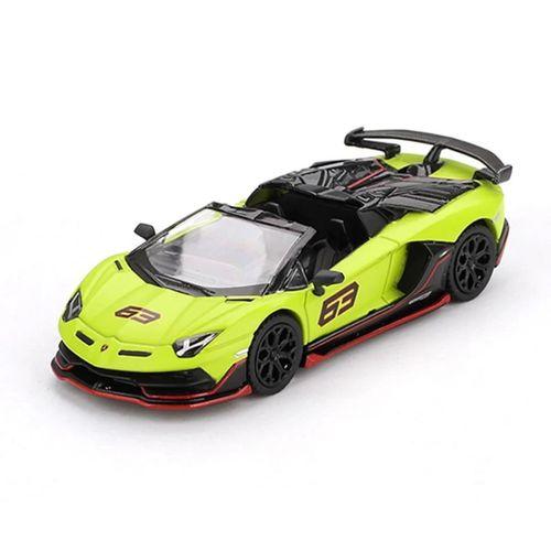 Eğitici Çocuk Mini GT 1/64 Lamborghini Aventador SVJ 63 Roadster Verde Shock - Blister Paket