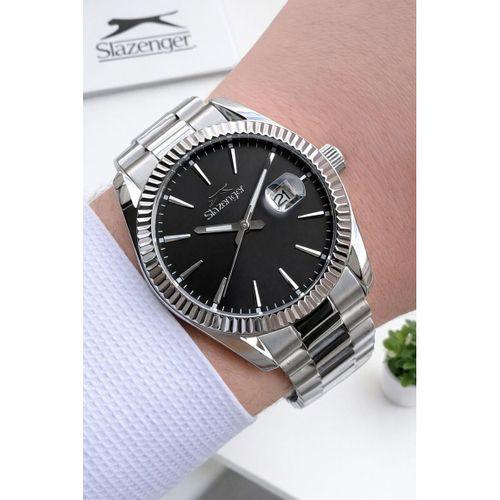 Slazenger İtalyan Tasarım Bileklik Hediyeli 2 Yıl Garantili 10 Atm Çelik Erkek Kol Saat ESL2583E350