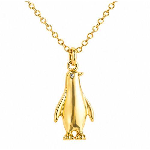 Gümüş Gold Penguen Kadın Kolye