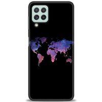 Samsung Galaxy M32 Kılıf HD Baskılı Kılıf - Dünya Haritası + Tam Ekran Koruyucu