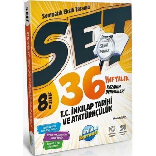 8. Sınıf T.C İnkılap Tarihi ve Atatürkçülük SET 36 Haftalık Kazanım Denemeleri Ünlüler Yayınları