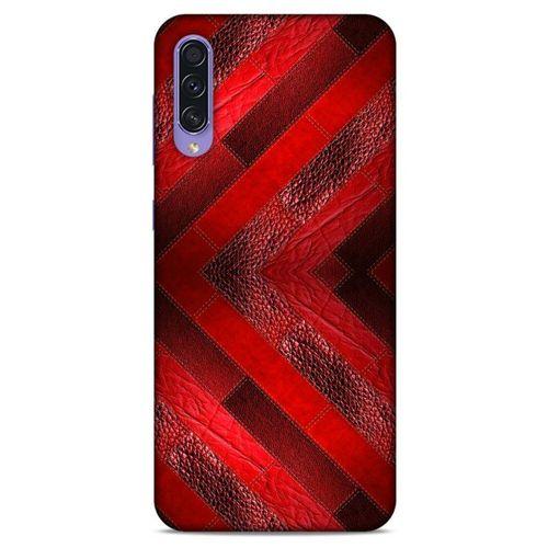 Samsung Galaxy A50s Kılıf Patchwork (28) Arka Kapak Kırmızı Siyah