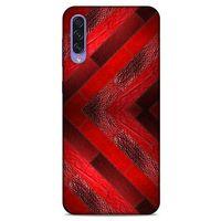 Samsung Galaxy A50s Kılıf Patchwork (28) Arka Kapak Kırmızı Siyah
