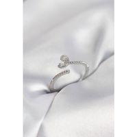 Gümüş Renk Pirinç Kuyruklu Kalp Model Kadın Yüzük