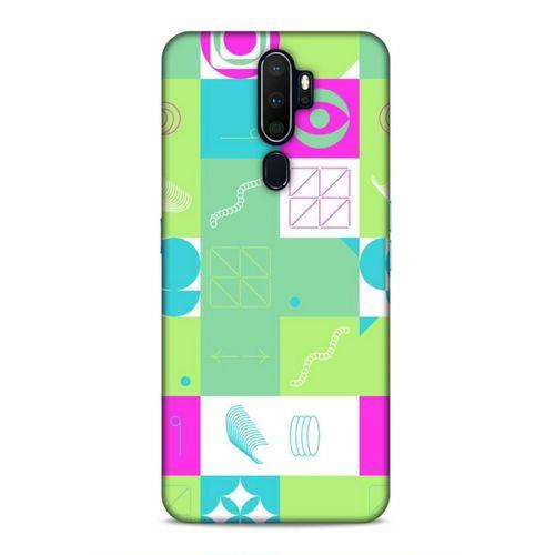Oppo A9 2020 Uyumlu Kılıf Insomnia (30) Silicone Case Pembe Yeşil