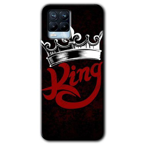 Realme 8 Pro Kılıf Baskılı Kapak - King +Tam Kaplayan Mat Seramik