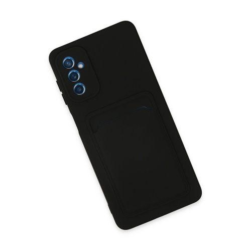 Newface Samsung Galaxy M52 5G Kılıf Kelvin Kartvizitli Silikon - Siyah