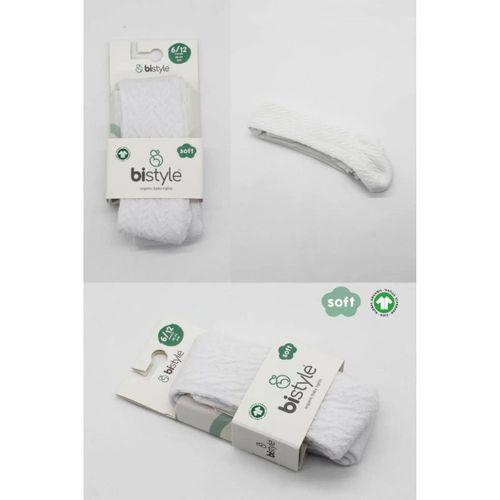 Tekli Zikzak Kabartma Penye Külotlu Çorap Beyaz Günlük Kullanım İçin Şık Seçenek