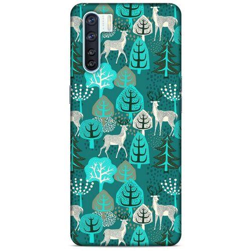 Oppo A91 Kılıf Snowix (32) Soft Silikon Kılıf Turkuaz Beyaz