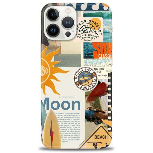 iPhone 13 Pro Max Kılıf HD Baskılı Kılıf - Moon + Tam Ekran Koruyucu