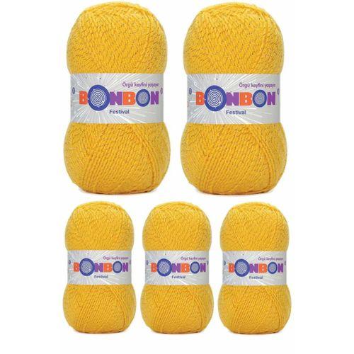 5 Adet Festival Simli Örgü İpi Yünü Renk No:217