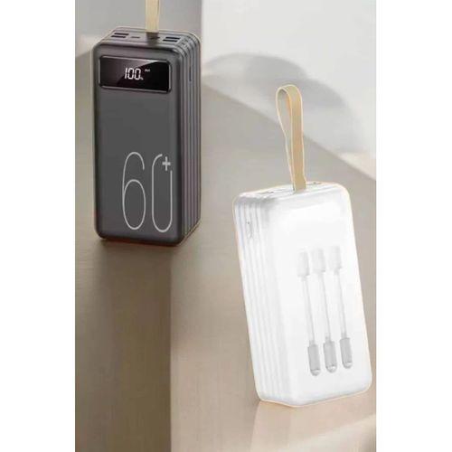 Powerbank 60.000 Mah Hızlı Şarj 4 Çıkışlı Uzun Şarj Süreli Dijital Göstergeli