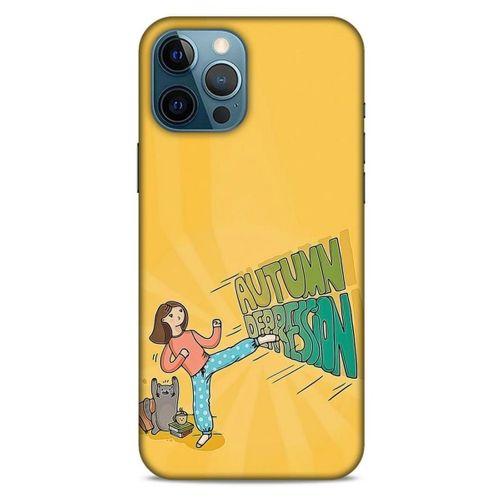 Apple iPhone 12 Pro Max Kılıf Depresyon (44) Tough Armor Kılıf Mor Kahve