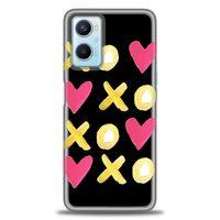 Oppo A96 4G Kılıf HD Baskılı Kılıf - XOXOXO + Tam Ekran Koruyucu