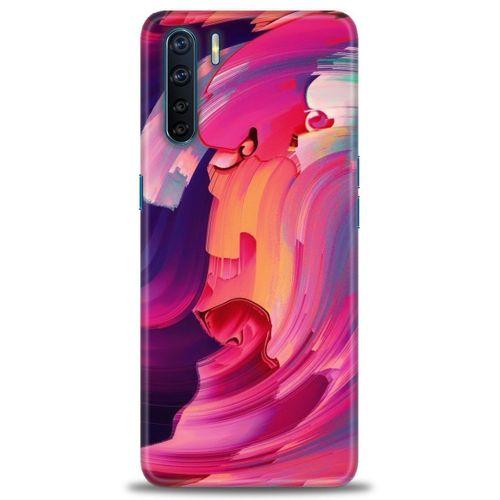 Oppo A91 / Reno 3 Kılıf HD Baskılı Kılıf - Renkler + Tam Ekran Koruyucu