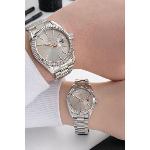 Slazenger Çift Sevgili Saati Komple Çelik 10 Atm Suya Dayanıklı Kol Saati VS.BLKT.0859