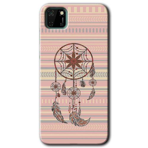 Potkal Hediye Fabrikası Huawei Y5P Kılıf HD Desen Baskılı Arka Kapak - Mandala Retro