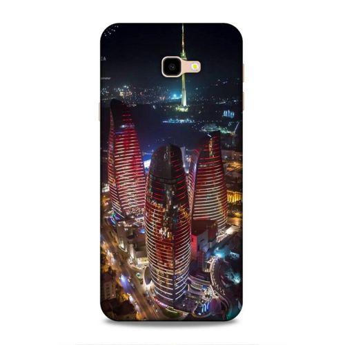 Samsung Galaxy J4 Plus Uyumlu Kılıf Azarbaijan (33) Hybrid Kılıf Kuleler Gece