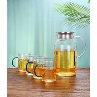 Borosilikat Cam Sürahi Ve 4'lü Fincan Seti