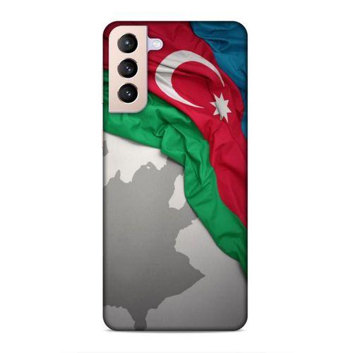 Samsung Galaxy S21 Plus Uyumlu Kılıf Azarbaijan (9) Kılıf Kumaş Bayrak