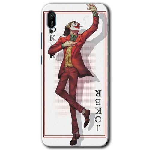 Huawei Y6 2019 Kılıf Baskılı Kapak - Joker İskambil +Tam Kaplayan Mat Seramik