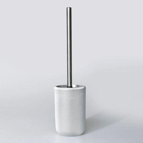 By Selim Lydia Gümüş 5 Parça Polyester Banyo Seti