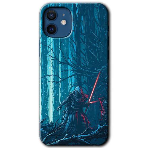 iPhone 12 Mini Kılıf HD Desen Baskılı Arka Kapak + Mat Kobra Cam - Jedi