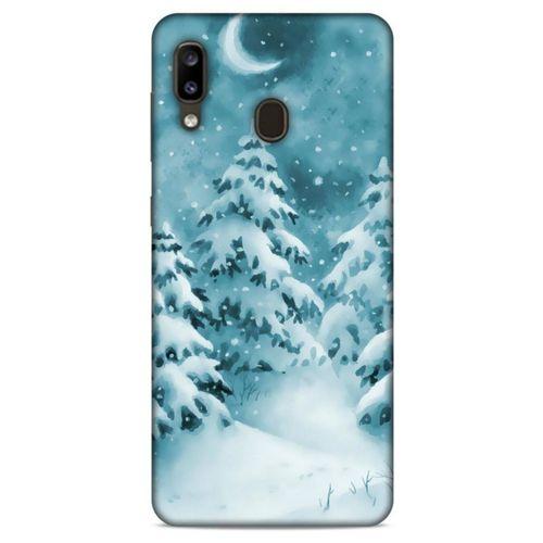 Samsung Galaxy A20 Kılıf Snowix (36) Glitter Kılıf Beyaz Yeşil