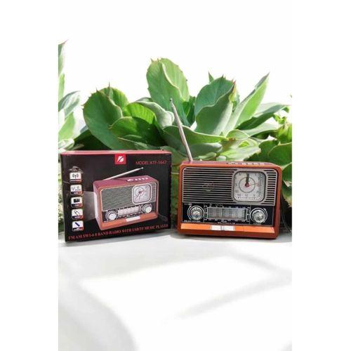 Nostaljik Görünümlü USB Girişli Bluetooth Bağlantılı Radyo