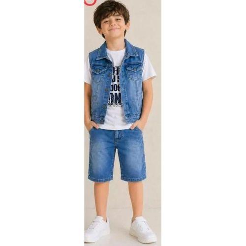 5/12 Yaş Kot(denim) Kumaş Tişörtlü Çocuk Takımı