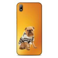Huawei Y5 2019 Kılıf Köpek Kıyafetleri (28) Arka Kapak Brüksel Griffonu Hırka