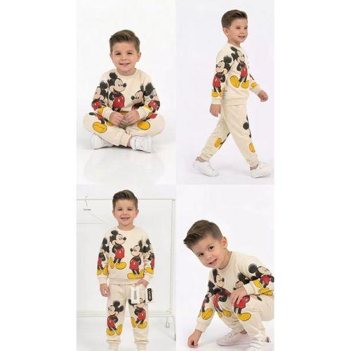 2-5 Yaş Fare Baskılı Penye Çocuk Takımı
