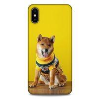 Apple iPhone XS Max Kılıf Köpek Kıyafetleri (24) Darbe Emici Kılıf Shiba Inu Kazak