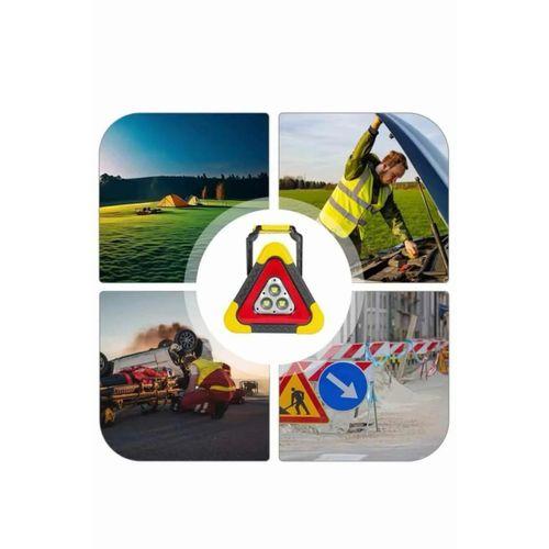 Işıklı Üçgen Reflektör Led Projektör Acil Durum Feneri Flaşör 500 Lümen
