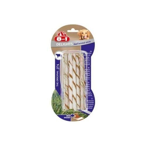 8IN1 Delights Burgu Çubuk Köpek Ödül Kemiği Sığır Etli - 55GR
