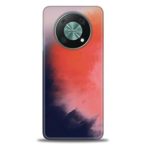 Huawei Nova Y90 Kılıf HD Baskılı Kılıf - Sisli Turuncu + Tam Ekran Koruyucu